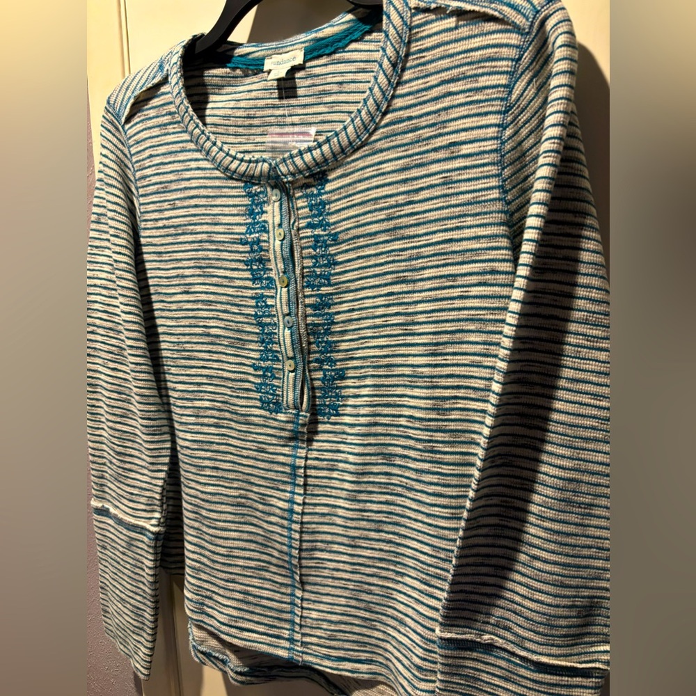 Sundance Top/Thermal Henley-Size Large NWOT